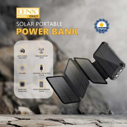 باور بنك وكشاف بالطاقة الشمسية من دينكس ضمان عاميين